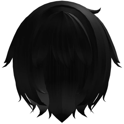 ꒰ cute black messy hair  ♡꒱