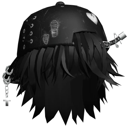 Fluffy Stylish Messy Anime Boys Emo Hair(Black)v17