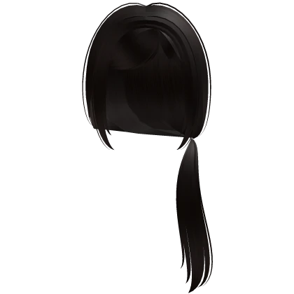 over the shoulder dark brown ponytail