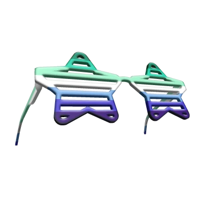 gay (mlm) pride raised shutter star shades