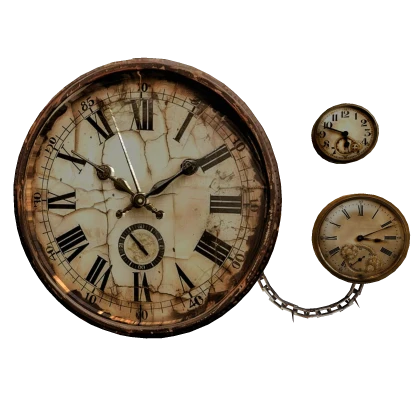 Gothic ancient holy clocks in back