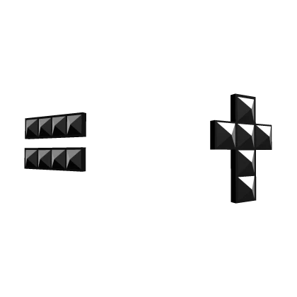 emo grunge studded cross hair clip