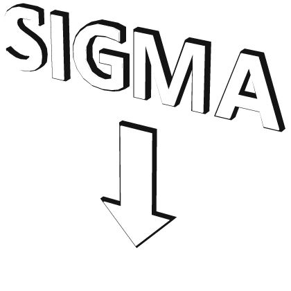 XL Sigma Floating Text Sign