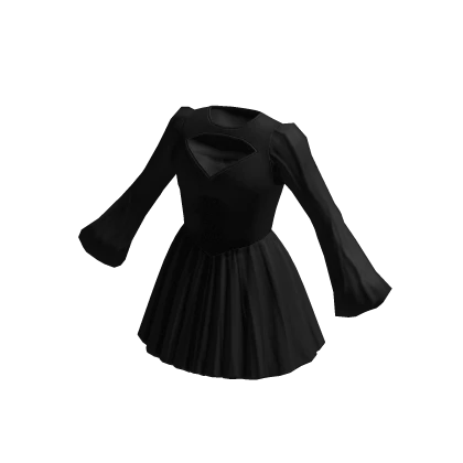 Black Goth keyhole cutout dress
