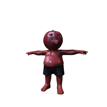 Silly Freaky Cute Niche Apple AI Fruit Head Mask