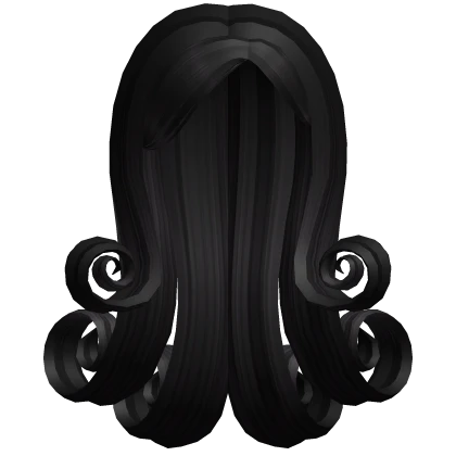 Princess Long Swoopty Curls (Black)