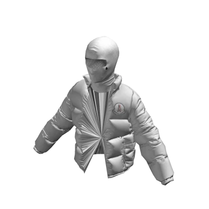 Designer Puffer Jacket W/ Balaclava