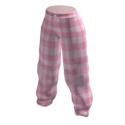 Light Pink Plaid Pajama Sweatpants