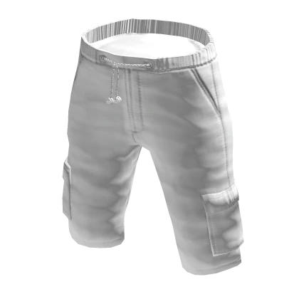 ❄  White Tactical Cargo Shorts