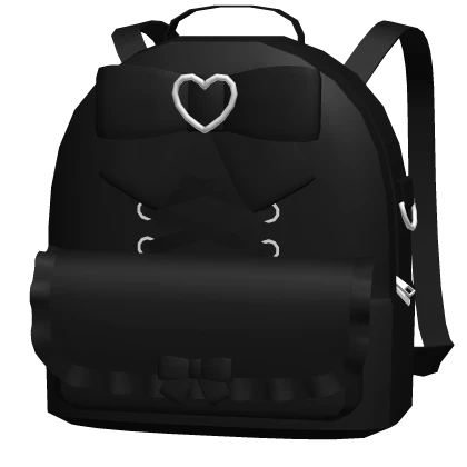 jirai kei dolly heart backpack with ruffles black