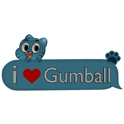 I Love Gumball Text