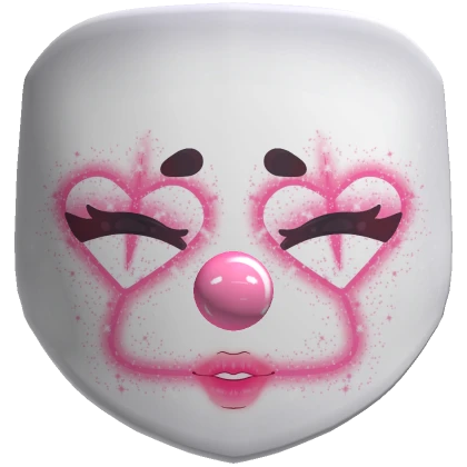 Glamorous Clown Mask in Pink