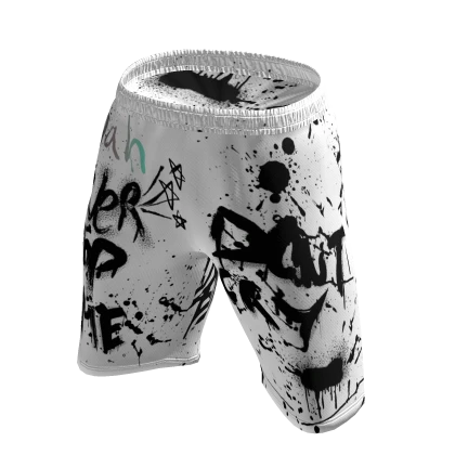Graffiti streetwear white shorts
