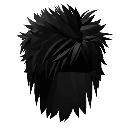 Long Spiky Anime Punk Emo Scene Hair in Black