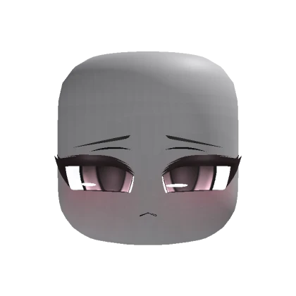 Animated Kawaii Chibi Sad Face - Peach