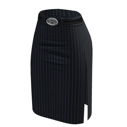 ☆ Office Pinstripe Striped Blue Pencil Skirt