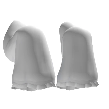 ୨୧: kawaii posed halloween ghost sleeves white