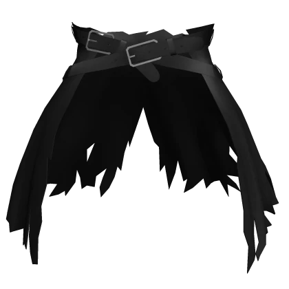 Black Torn Waist Coat w/ 2 Belts [1.0 Girl Torso]
