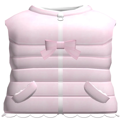 cute pink winter puffer vest jacket 3.0