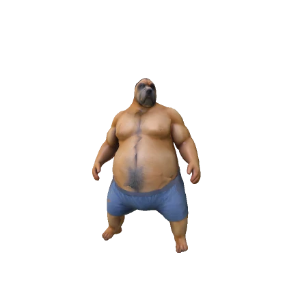 Fat Standing Human Dog 🐕 Funny Troll Meme Animal