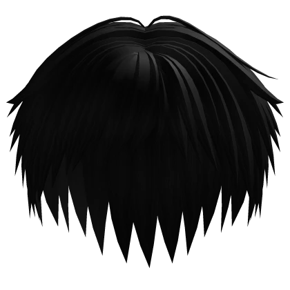 Short Spiky Slick Anime Boy Hair (Black)