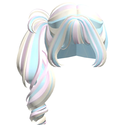 Cute Swirly Side Ponytail in Confetti