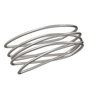 Silver Layered Bangles Arm band cuff [3.0] Left