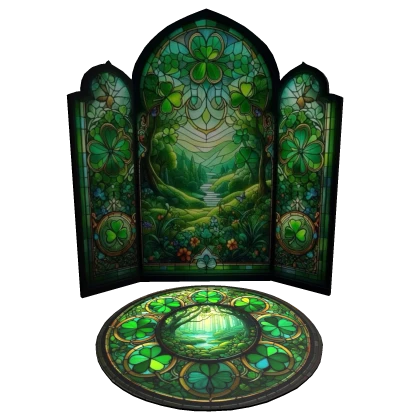 Green Nature Glass Windows
