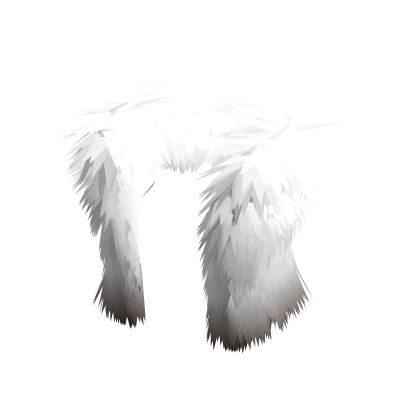 White fade fur gilet