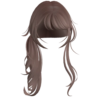 teddy brown igari doll side ponytail w wispy bangs