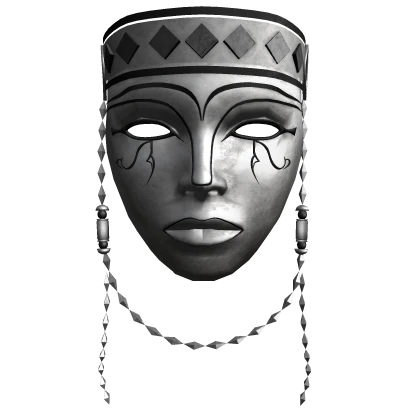 Adorned Silver Gaian Temprit Tomb Mask