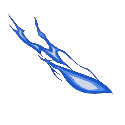 Anime Fire Aura Left Eye - Blue