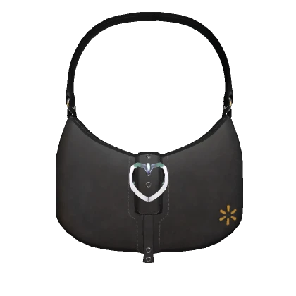 Black Heart Buckle Purse