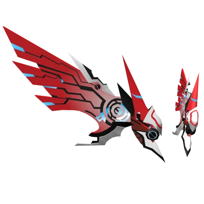 Glitching Red Ultimate Eve Mecha Wings
