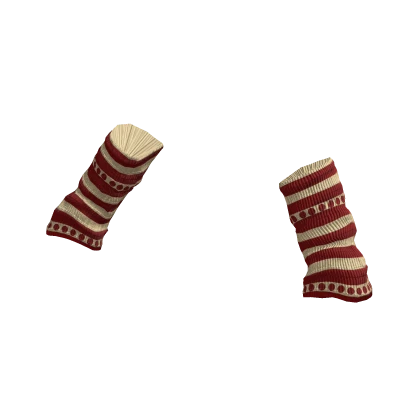 igari striped mori kei arm warmers