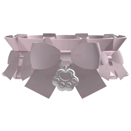 ♡ Kawaii Pastel Pink Bow Dolly Paw Collar