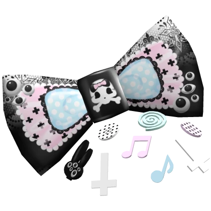 pastel goth decora scene charms bow hairclips