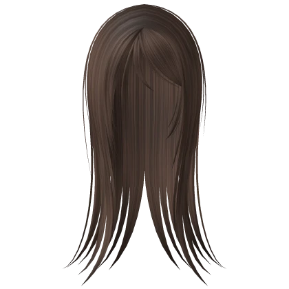 ♰ vampire goth emo wispy long straight hair brown