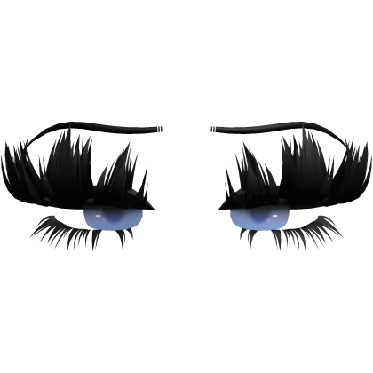 ♡ princess lashes w eyes (blue)