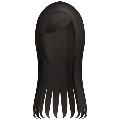 ☆ adorable y2k goth long straight hair dark brown