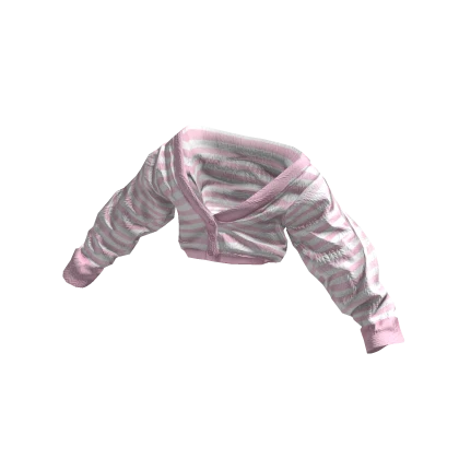 Cropped off shoulder cardigan pink white