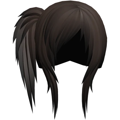 brown scene emo side ponytail