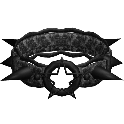Goth Black Lace Spiked Choker (3.0)