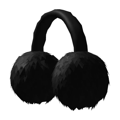 Fluffy Black Earmuffs