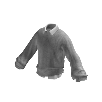 💗SWEATSHIRT LAYERED SHIRT_LIGHT GREY