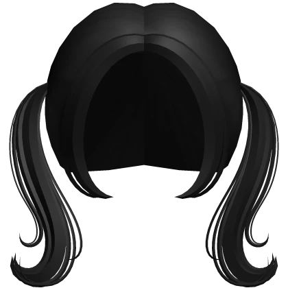 ♡ kawaii black sshf pigtails
