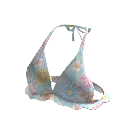 Japanese Style Pattern Bikini Top