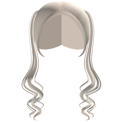 cutesy flowing swirly pigtails in light blonde