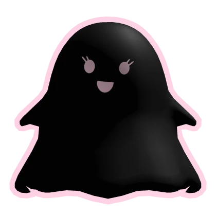Halloween Cute Anime Ghost Pet (Black Pink) [L]