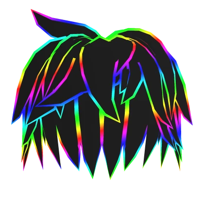 🌈 Cartoony Rainbow Emo Hair
